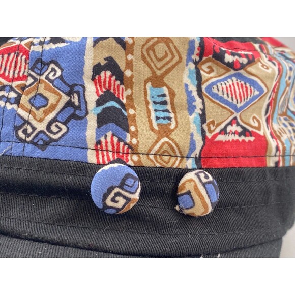 Vtg Y2K KBETHOS Hat Cap Women's Strapback Aztec Tribal Colorful Print Cotton NEW - Picture 8 of 8